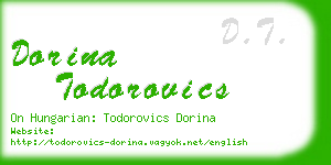 dorina todorovics business card